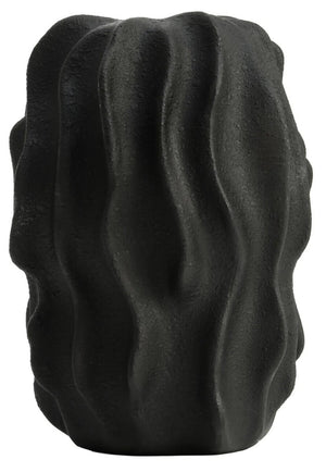 Soren Black Textured Bud Vase, showing the textured finish.
