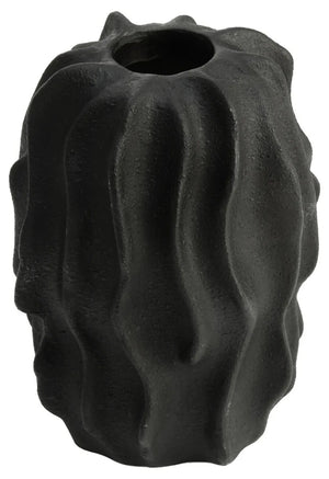 Soren Black Textured Bud Vase, alternative view.