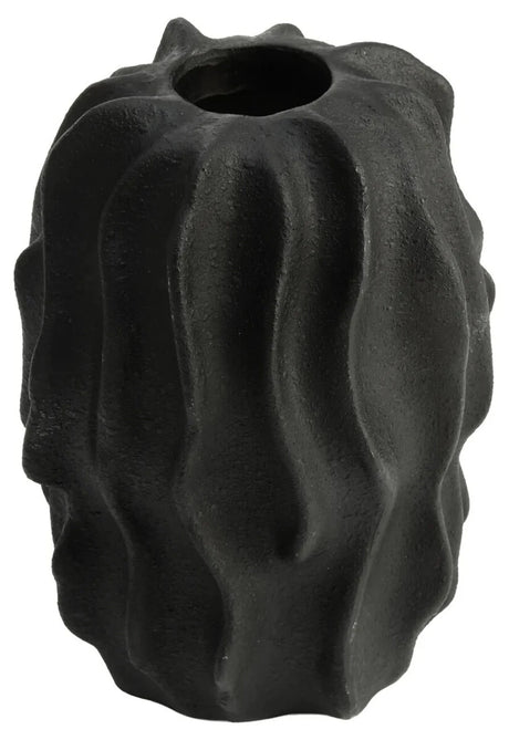 Soren Black Textured Bud Vase, alternative view.