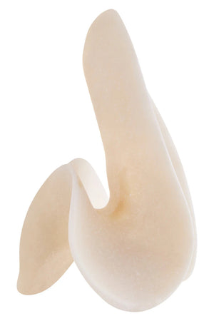 Soren White Marble Effect Small Abstract Loop Sculpture, alternative view.