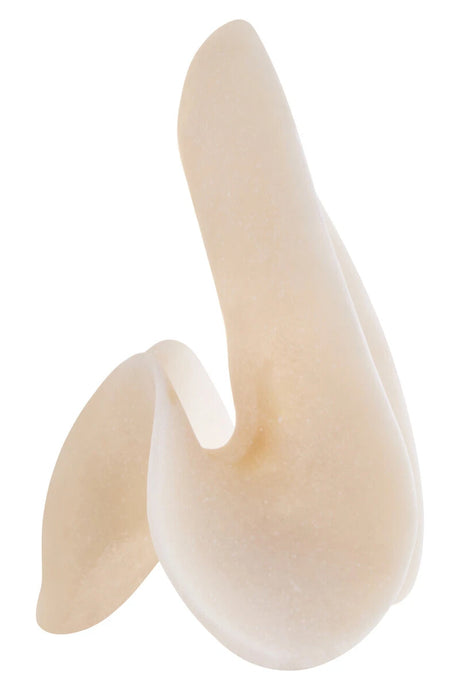 Soren White Marble Effect Small Abstract Loop Sculpture, alternative view.