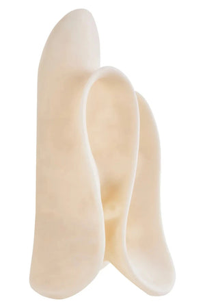Soren White Marble Effect Large Abstract Loop Sculpture, alternative view.