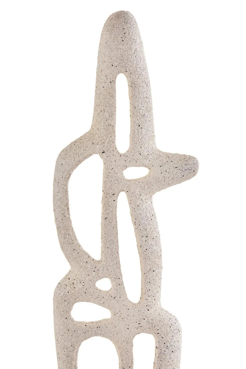 Soren Cream Textured Abstract Interlocking Sculpture, alternative view.