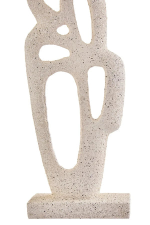 Soren Cream Textured Abstract Interlocking Sculpture, shown from another angle.