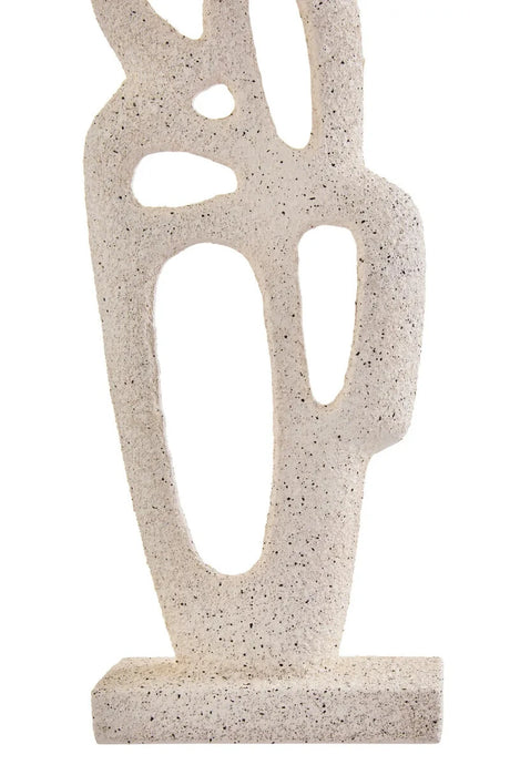 Soren Cream Textured Abstract Interlocking Sculpture, shown from another angle.