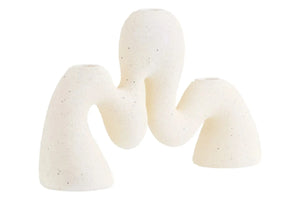 Soren Cream Organic Candle Holder, alternative view.