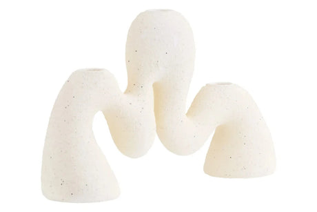 Soren Cream Organic Candle Holder, alternative view.