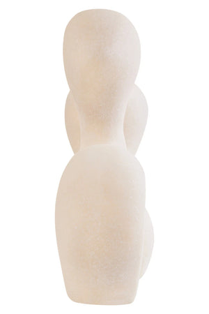 Soren White Marble Effect Organic Sculpture, alternative view.