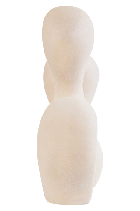 Soren White Marble Effect Organic Sculpture, alternative view.
