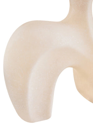 Soren White Marble Effect Organic Sculpture, alternative view.
