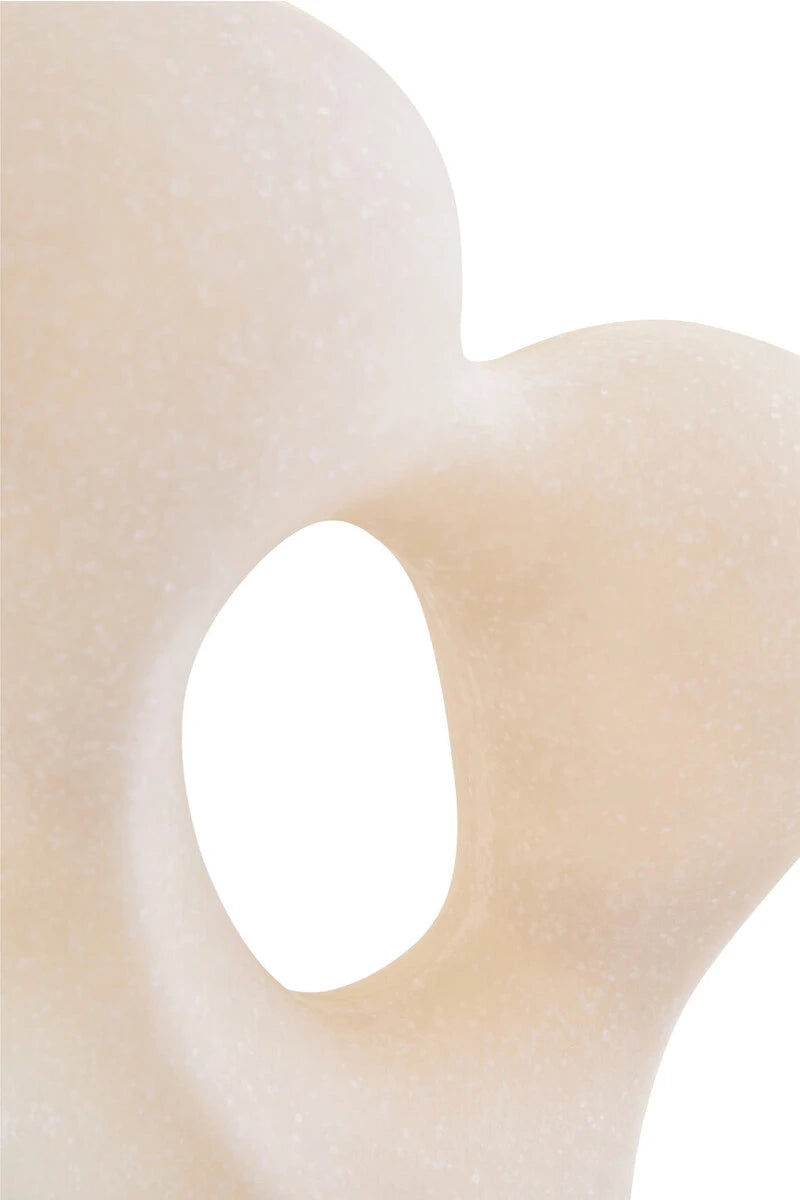 Soren White Marble Effect Organic Sculpture, shown from another angle.