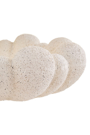 Soren Cream Bubble Design Bowl, detail of the surface finish.