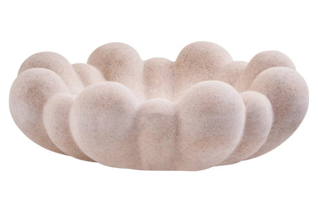 Soren Sandstone Effect Bubble Design Bowl, showing the textured finish.