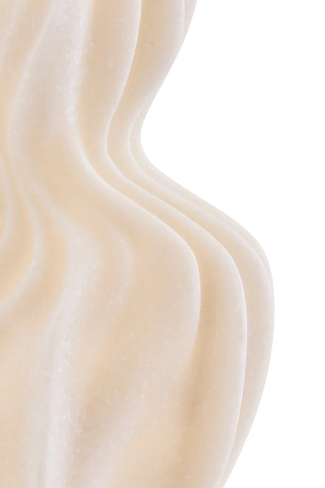 Soren White Marble Effect Organic Twist Ornament, alternative view.