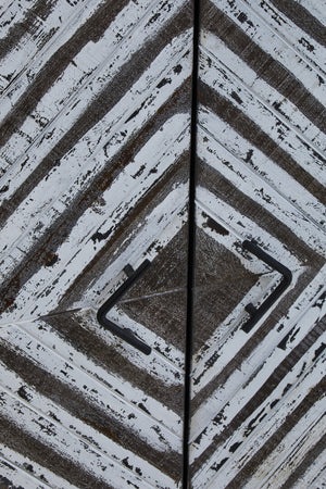 Nusa Black Rustic Chevron Four Door Sideboard