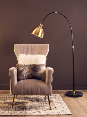 Nuvia Velura Mocha Ombre Rectangular Fur Cushion