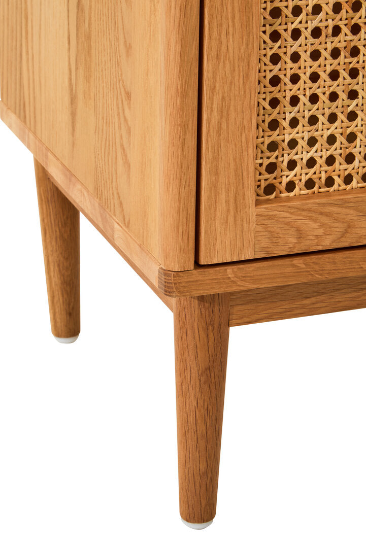 Arden Rattan & Oak 4 Drawer Chest of Drawers