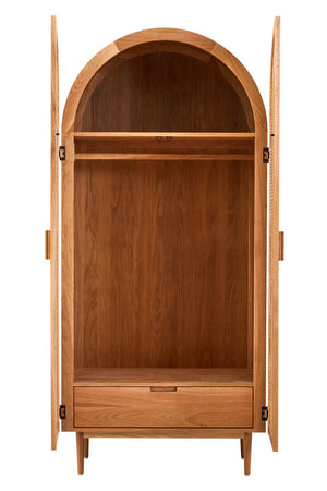 Arden Rattan & Oak 2 Door Wardrobe