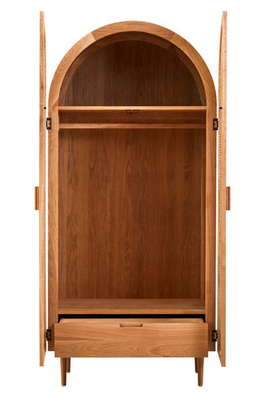 Arden Rattan & Oak 2 Door Wardrobe