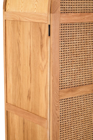 Arden Rattan & Oak 2 Door Wardrobe
