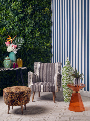 Taza Grey And White Armchair