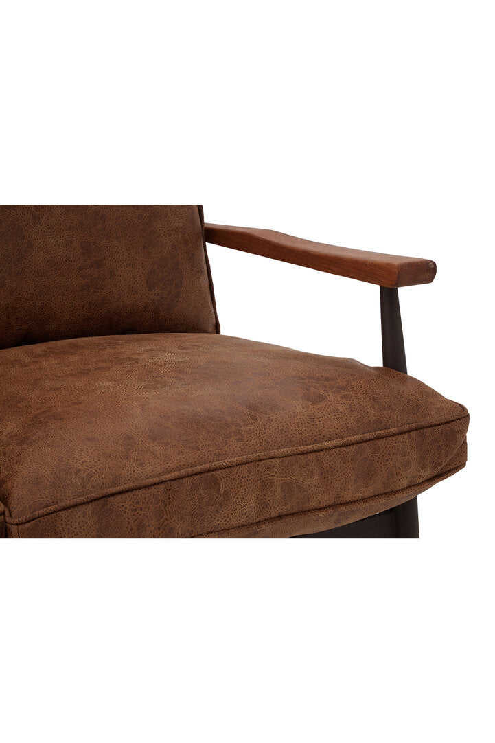 Forma Two Seater Brown Leather Sofa