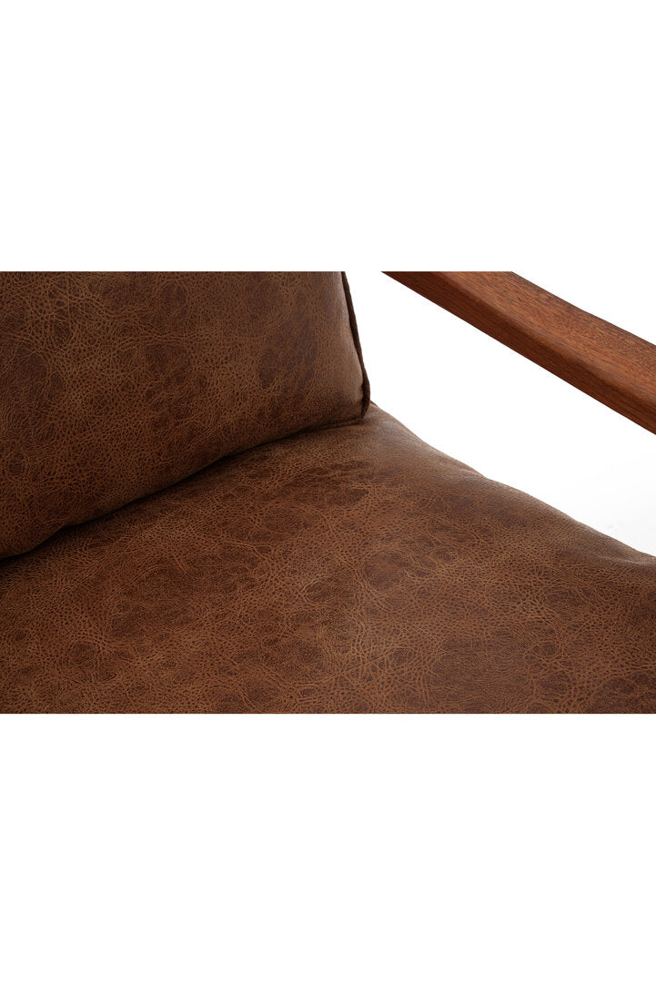 Forma Two Seater Brown Leather Sofa