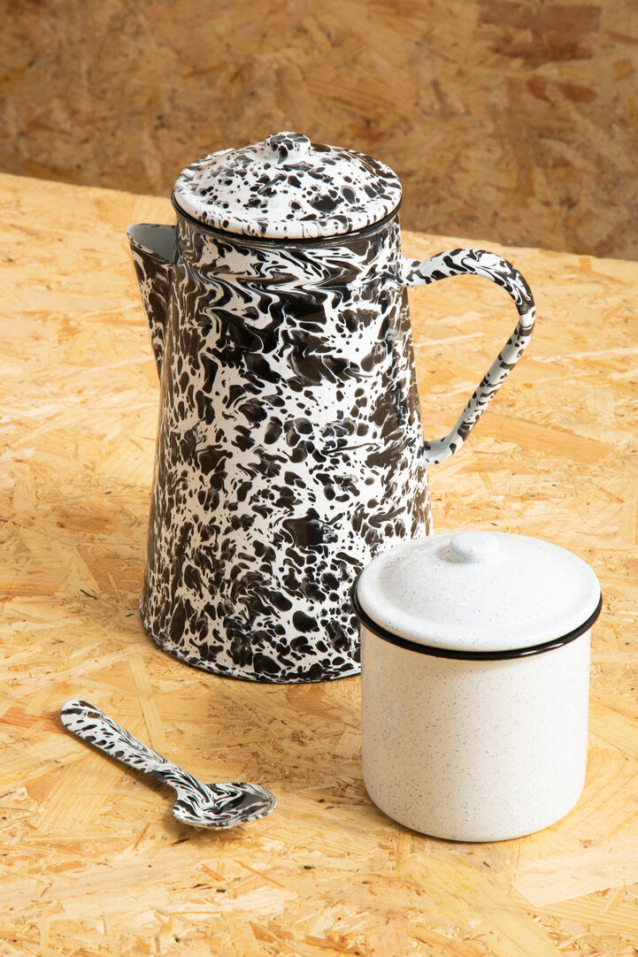 Vara Black And White Patterned Teapot