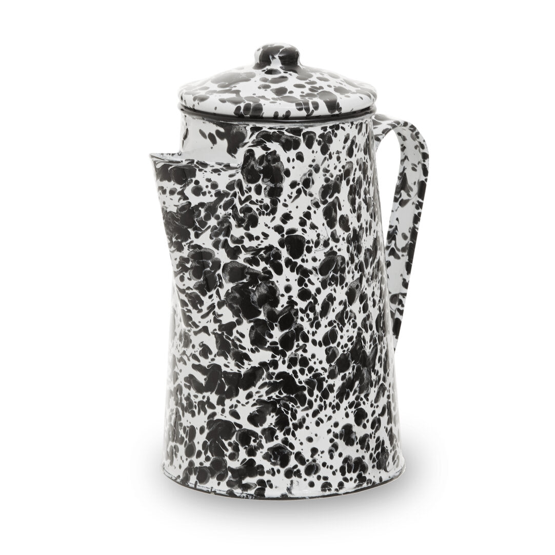 Vara Black And White Patterned Coffee Pot