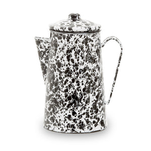 Vara Black And White Patterned Coffee Pot