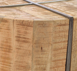 Old Empire Round Lamp Table with Metal Detail