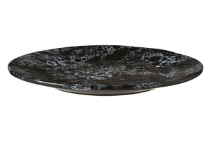 Vara Black Marble Effect Dinner Plate