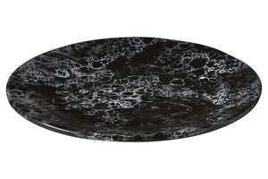 Vara Black Marble Effect Dinner Plate