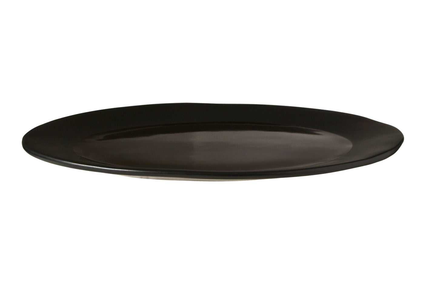 Vara Black Stoneware Pizza Plate