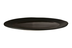Vara Black Stoneware Pizza Plate