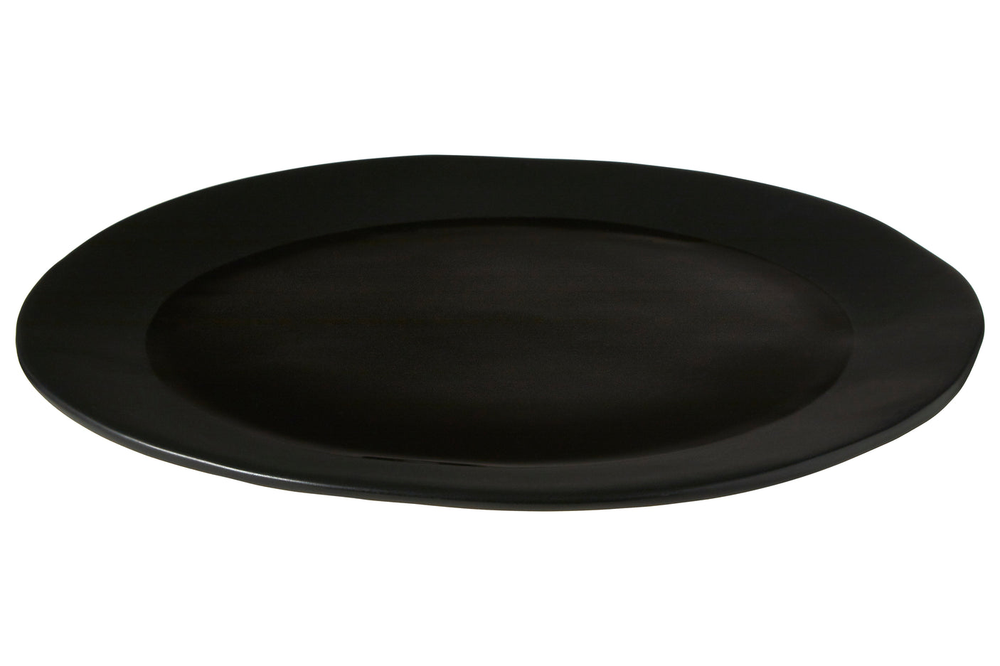 Vara Black Stoneware Pizza Plate