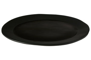 Vara Black Stoneware Pizza Plate