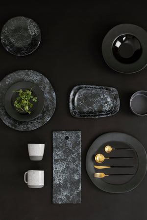 Vara Black Marble Effect Serving Platter