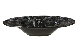 Vara Black Marble Effect Pasta Bowl