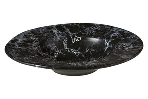 Vara Black Marble Effect Pasta Bowl