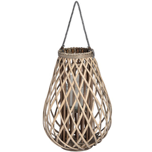 Bulbous Wicker Lantern