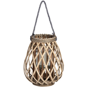 Bulbous Wicker Lantern