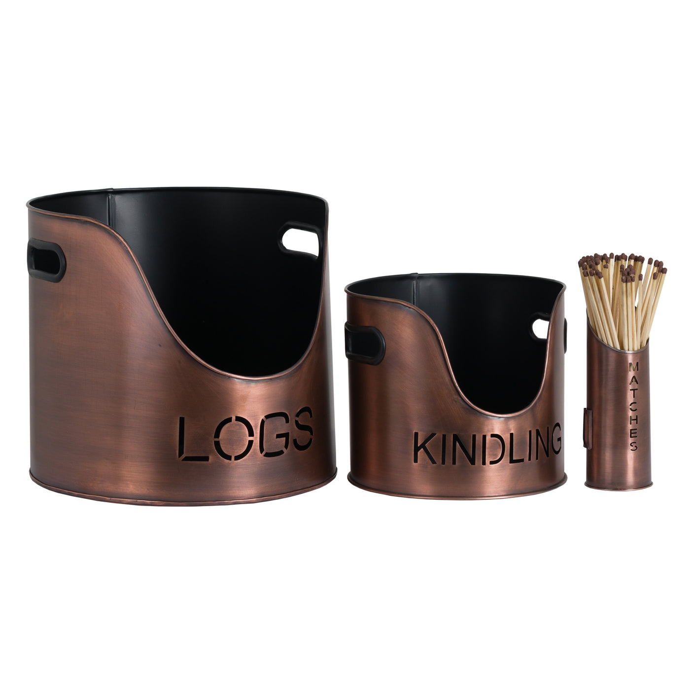 Copper Fireside Set