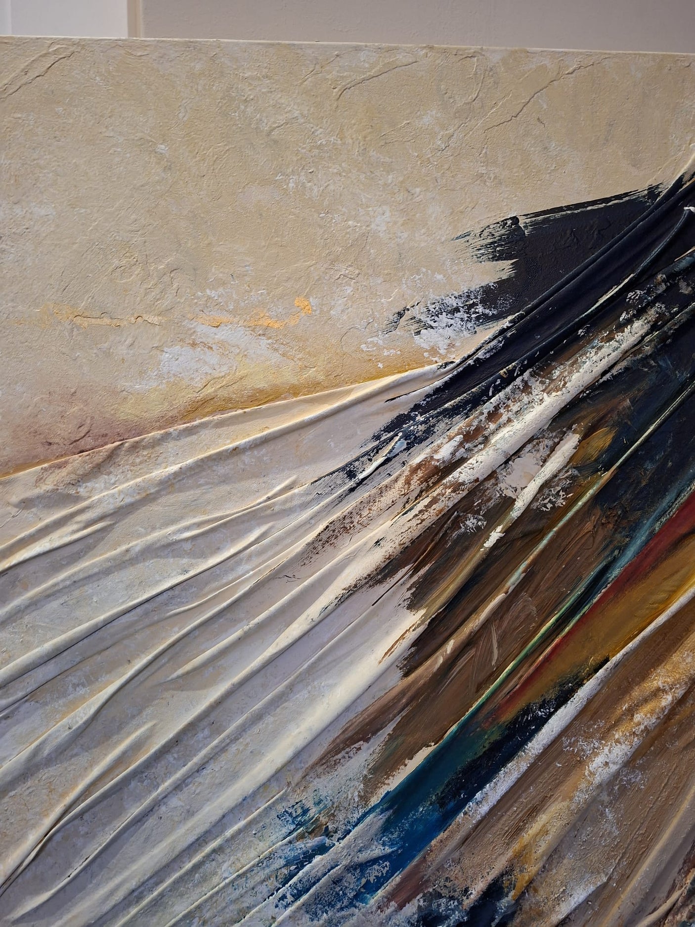 Where The Flowers Grow - Original Hand Painted Fabric & Acrylic Canvas Art