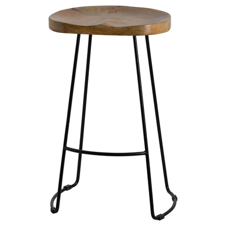 Franklin Hardwood Shaped Barstool, bar seating