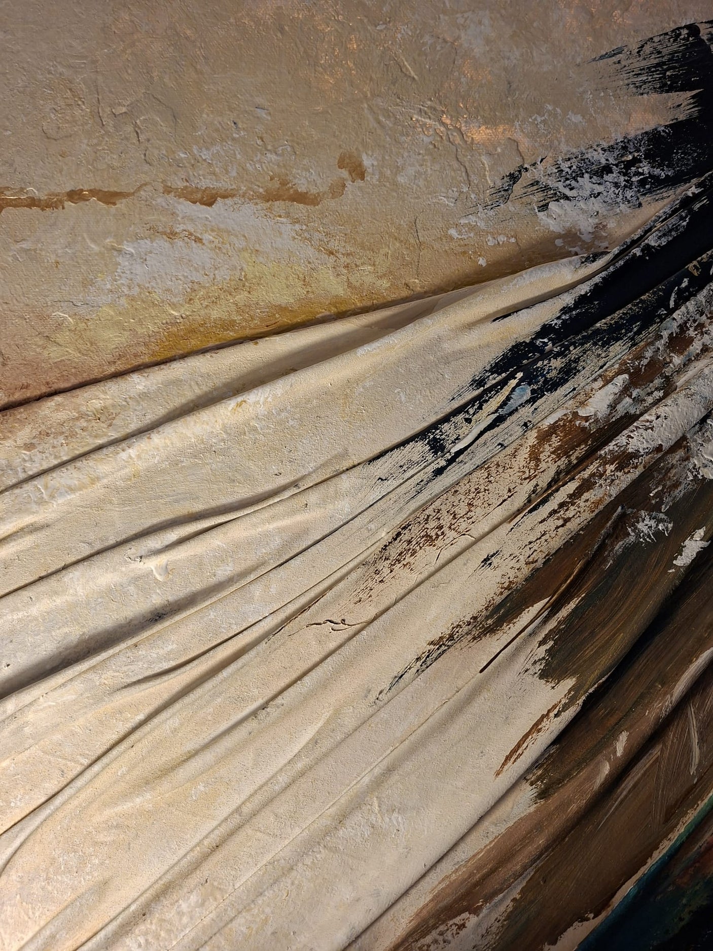 Where The Flowers Grow - Original Hand Painted Fabric & Acrylic Canvas Art