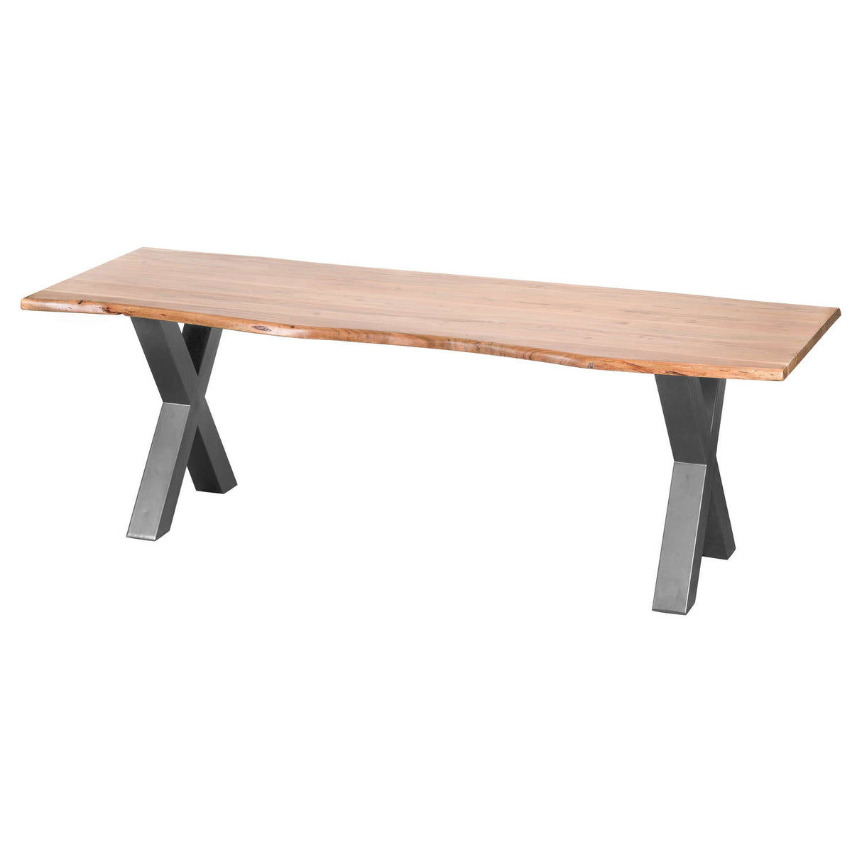 Live Edge Large Dining Table, industrial elegance