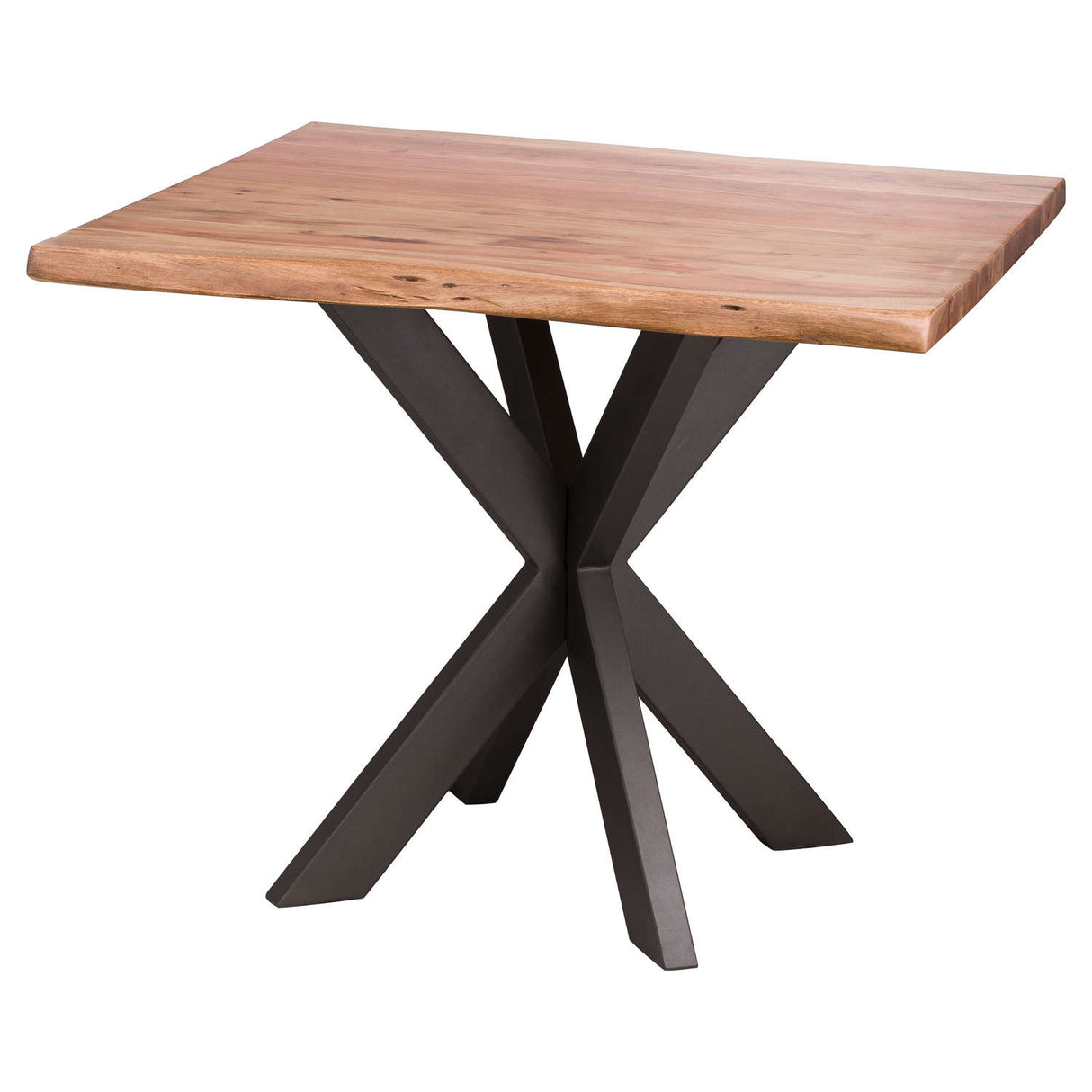 Live Edge Square Dining Table, rustic modern design