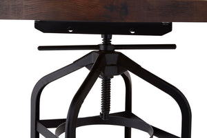Forma Walnut & Black Metal Bar Table