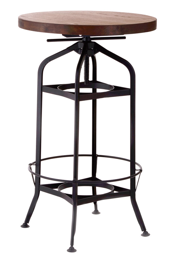 Forma Walnut & Black Metal Bar Table